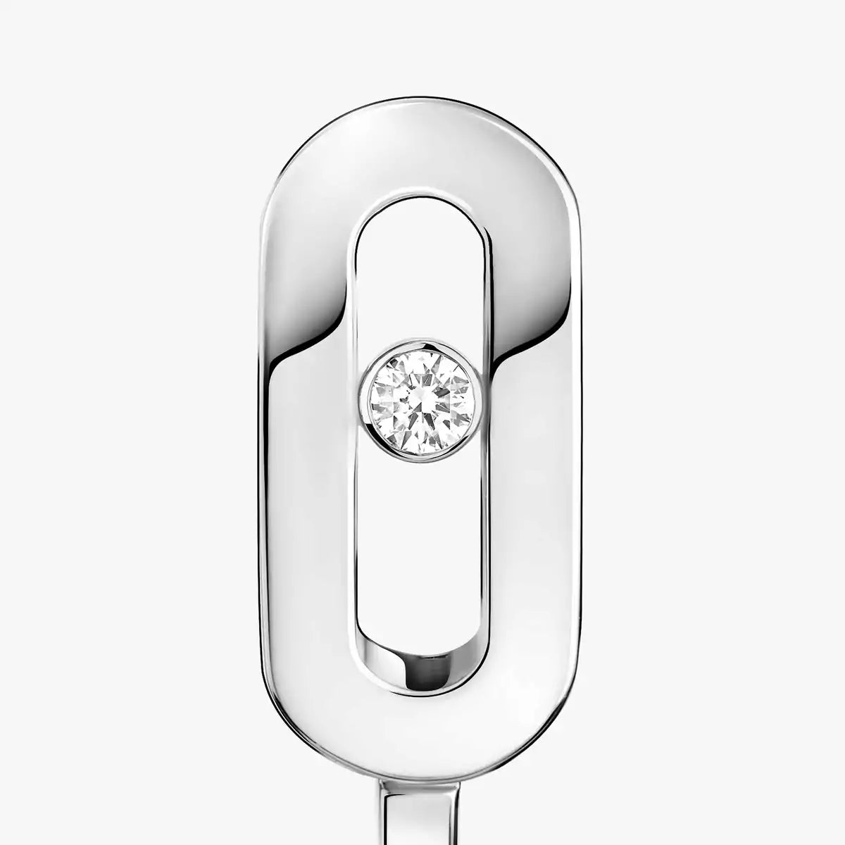 [Amore]Diamond Mini Hoop Earrings Move Classique