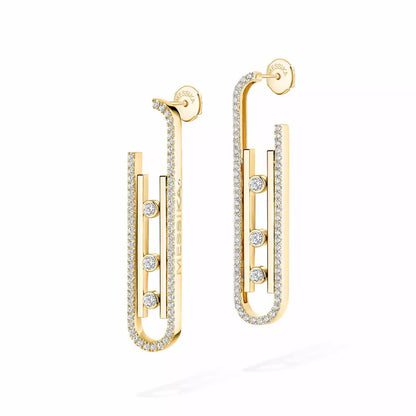 [Amore]Diamond Pendant Earrings Move 10Th