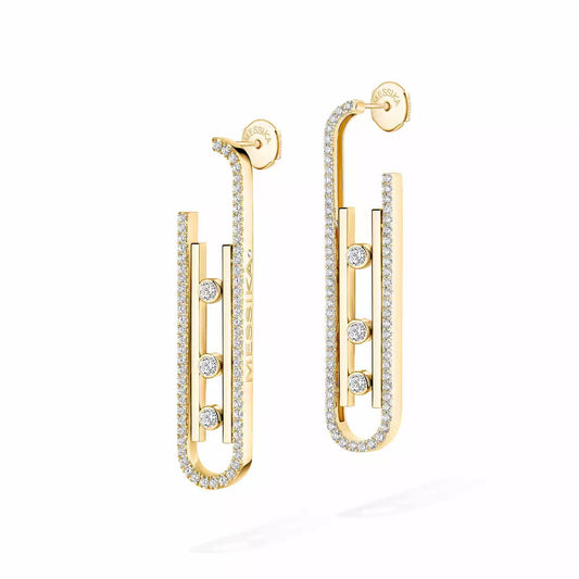 [Amore]Diamond Pendant Earrings Move 10Th