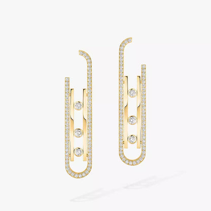 [Amore]Diamond Pendant Earrings Move 10Th