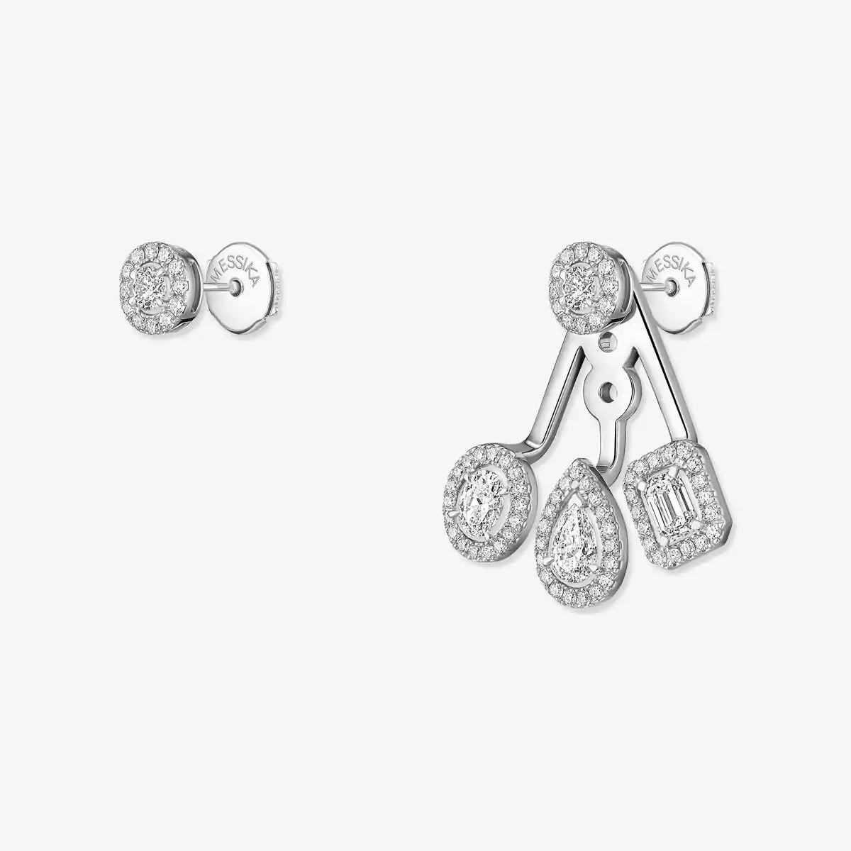 [Amore] My Twin Trio  Diamond Earrings