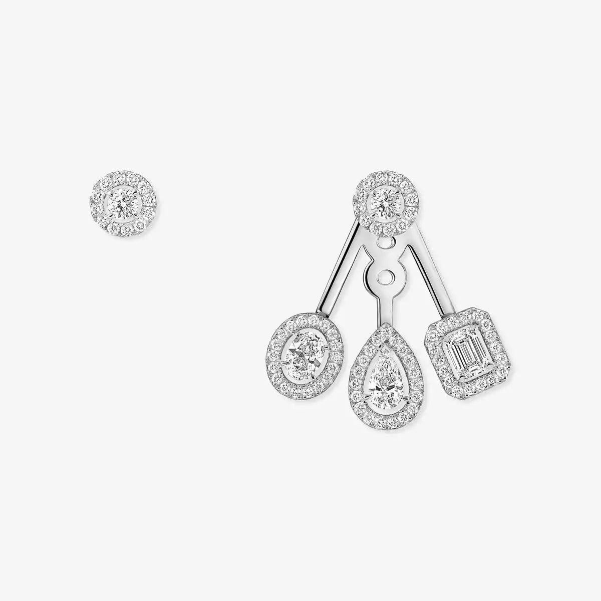 [Amore] My Twin Trio  Diamond Earrings