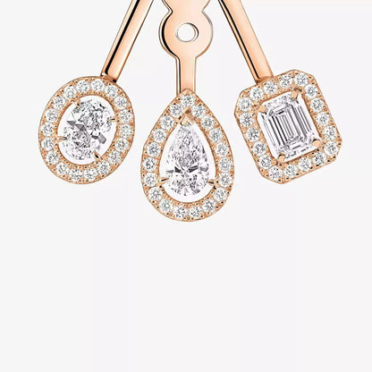 [Amore] My Twin Trio  Diamond Earrings