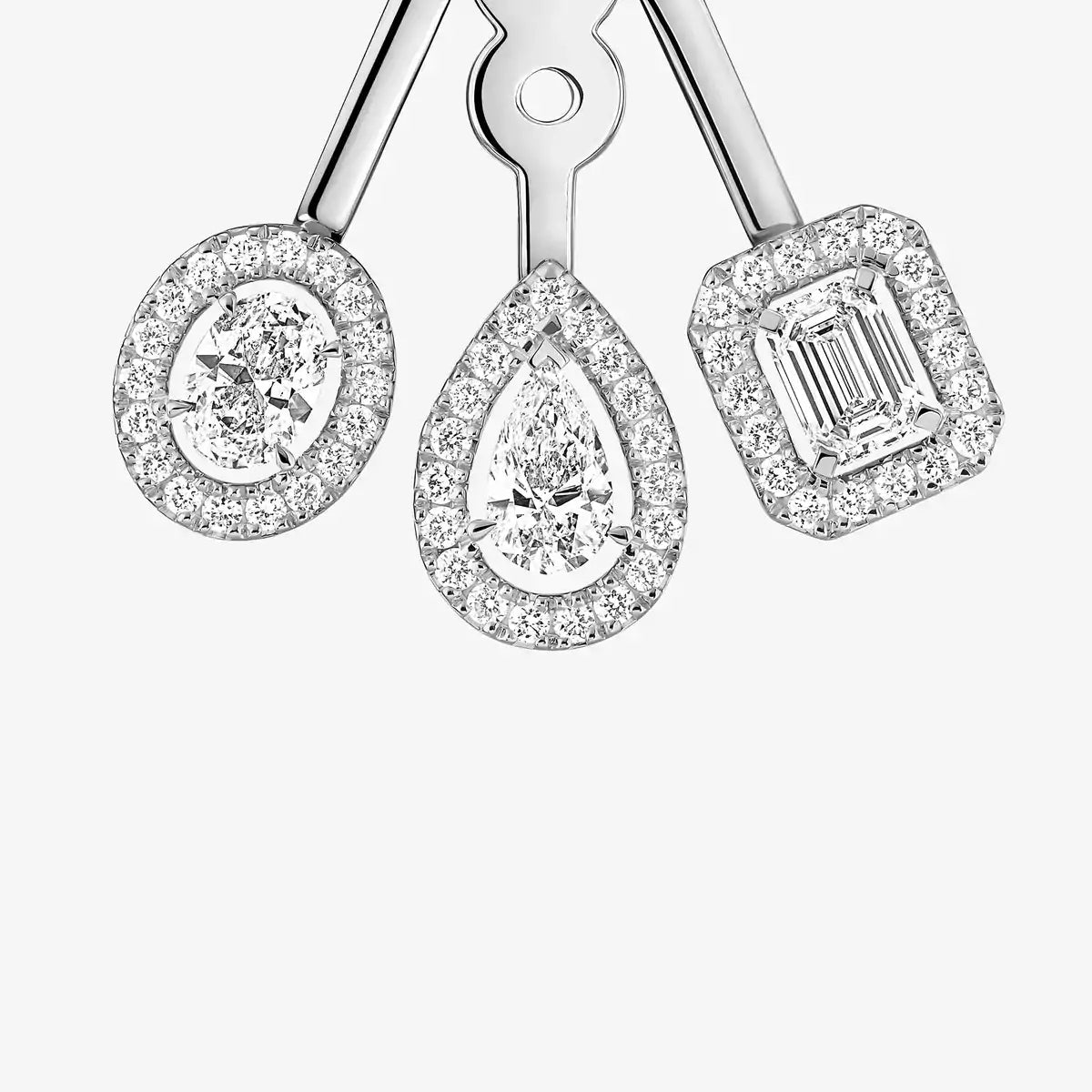 [Amore] My Twin Trio  Diamond Earrings