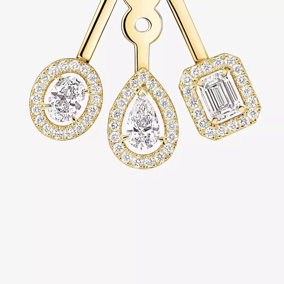 [Amore] My Twin Trio  Diamond Earrings