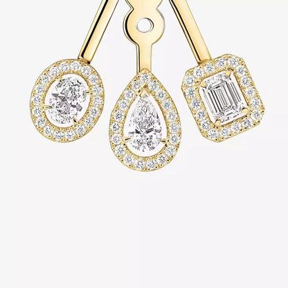 [Amore] My Twin Trio  Diamond Earrings