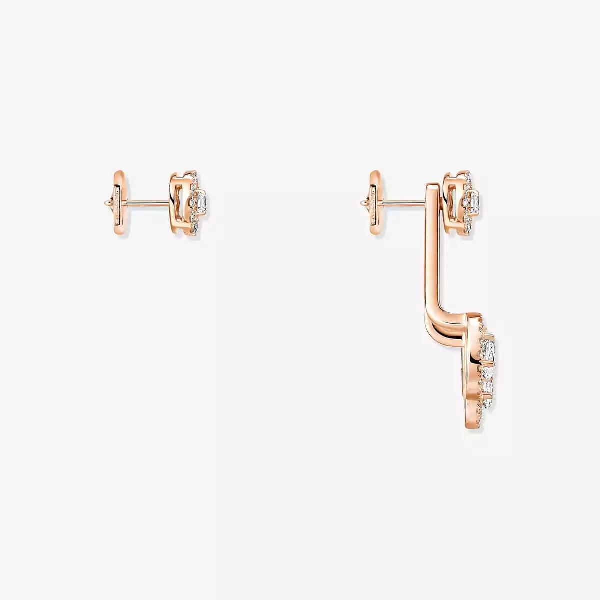 [Amore] My Twin Trio  Diamond Earrings