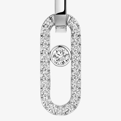 [Amore]Move Link Diamond Earrings
