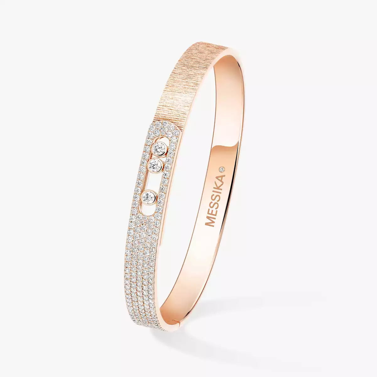 [Amore]Move Noa Ciselé half pavé bangle