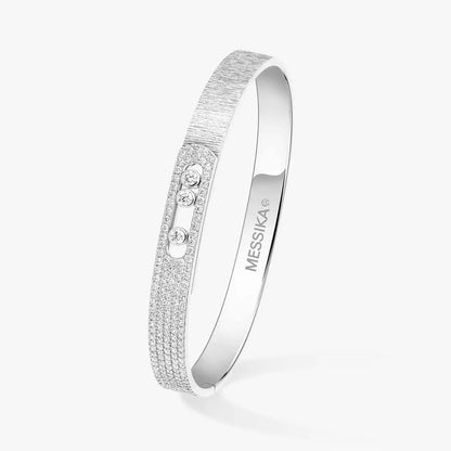 [Amore]Move Noa Ciselé half pavé bangle