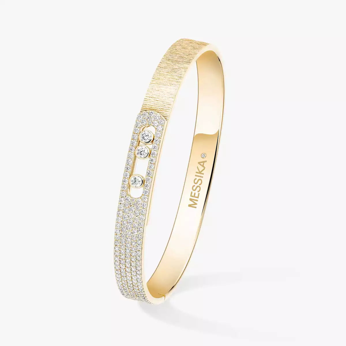 [Amore]Move Noa Ciselé half pavé bangle
