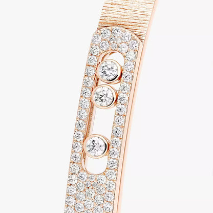 [Amore]Move Noa Ciselé half pavé bangle