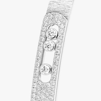 [Amore]Move Noa Ciselé half pavé bangle