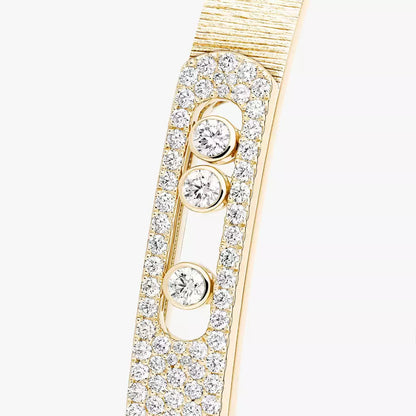 [Amore]Move Noa Ciselé half pavé bangle