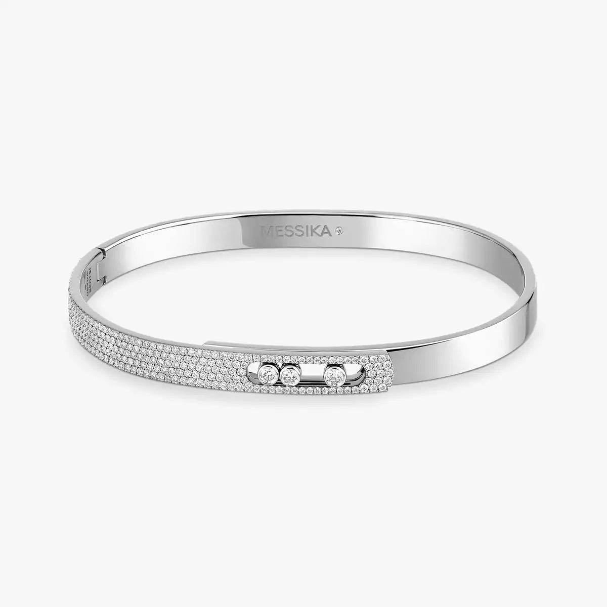 [Amore]Move Noa Rose Gold Pavé Diamond Bangle Bracelet