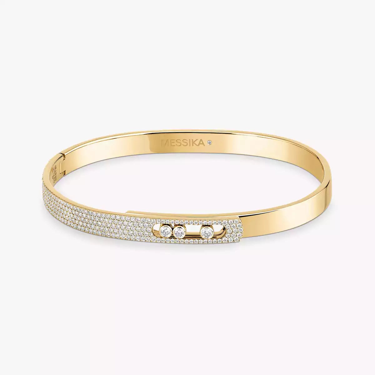 [Amore]Move Noa Rose Gold Pavé Diamond Bangle Bracelet