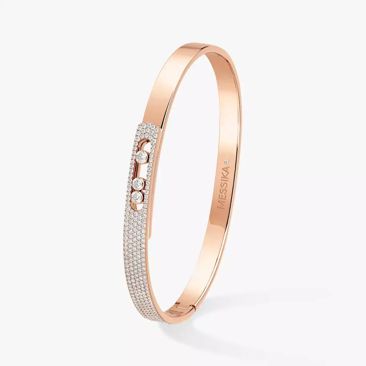 [Amore]Move Noa Rose Gold Pavé Diamond Bangle Bracelet