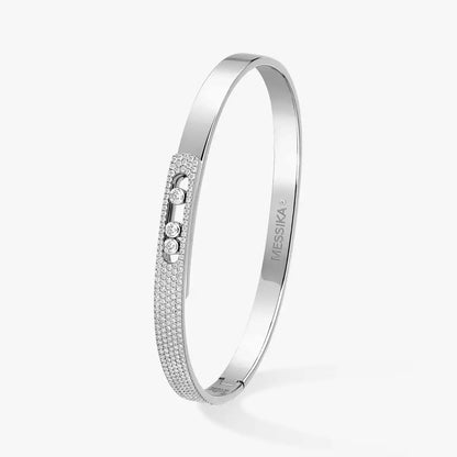 [Amore]Move Noa Rose Gold Pavé Diamond Bangle Bracelet