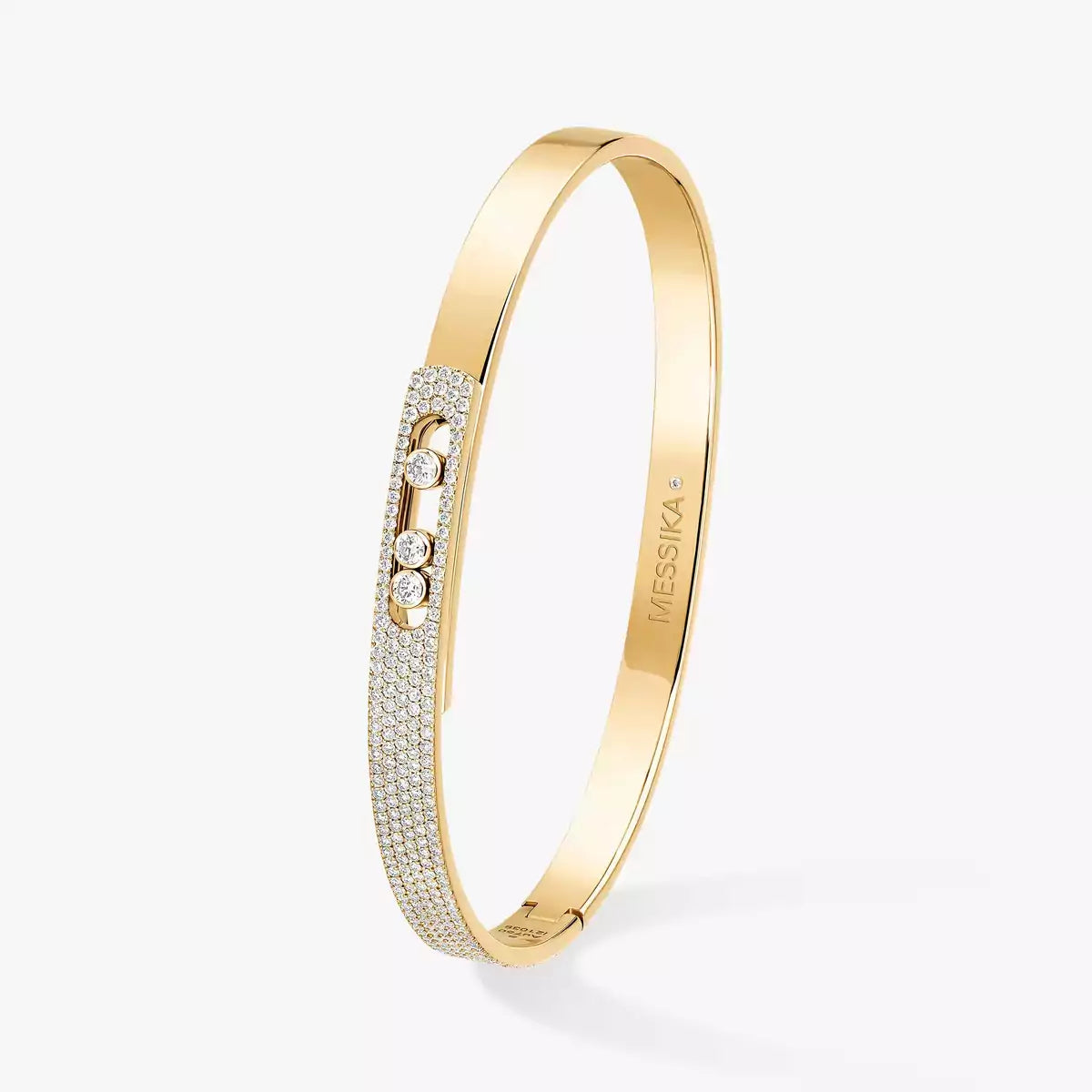 [Amore]Move Noa Rose Gold Pavé Diamond Bangle Bracelet