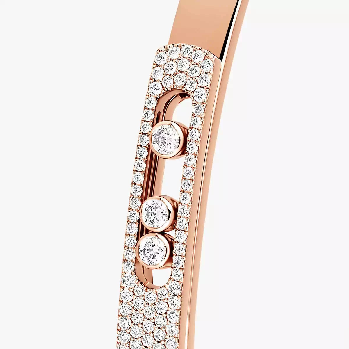 [Amore]Move Noa Rose Gold Pavé Diamond Bangle Bracelet
