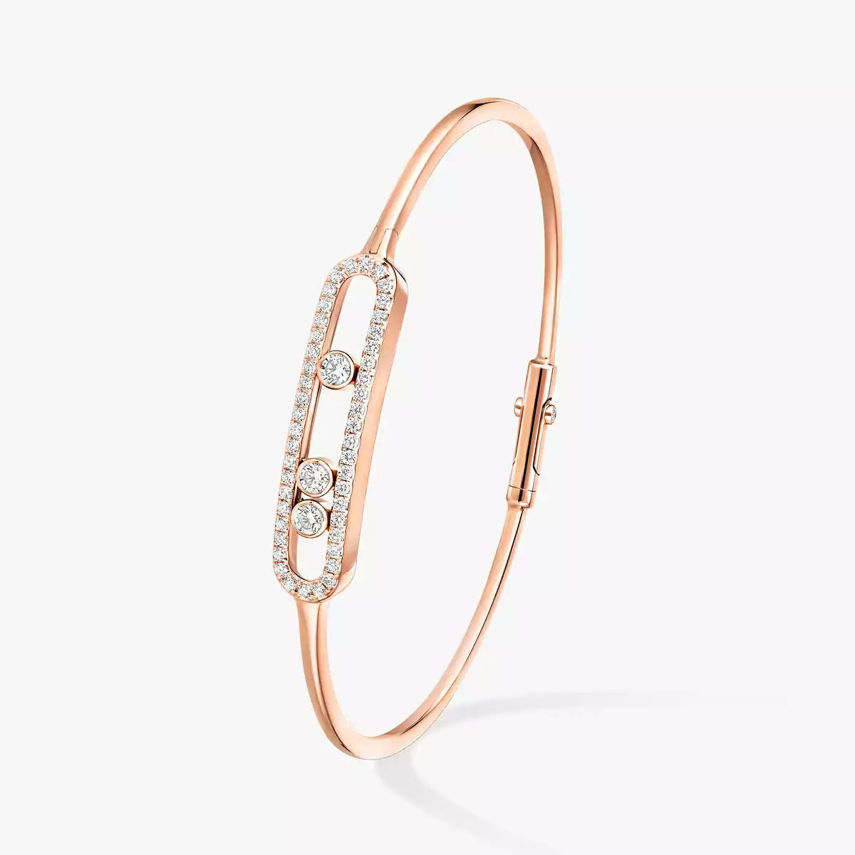 [Amore]Move Pavé Diamond Bangle Bracelet M