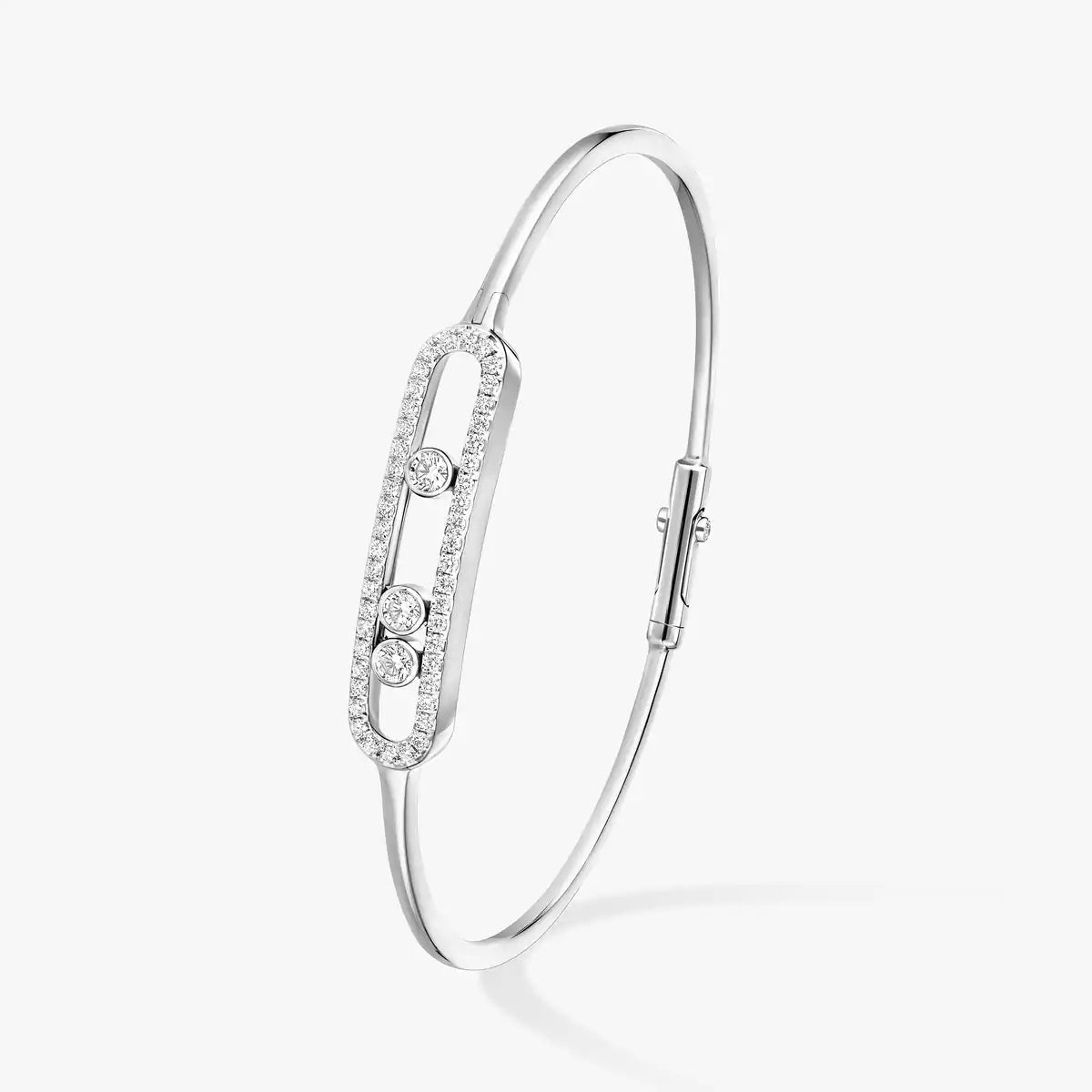 [Amore]Move Pavé Diamond Bangle Bracelet M