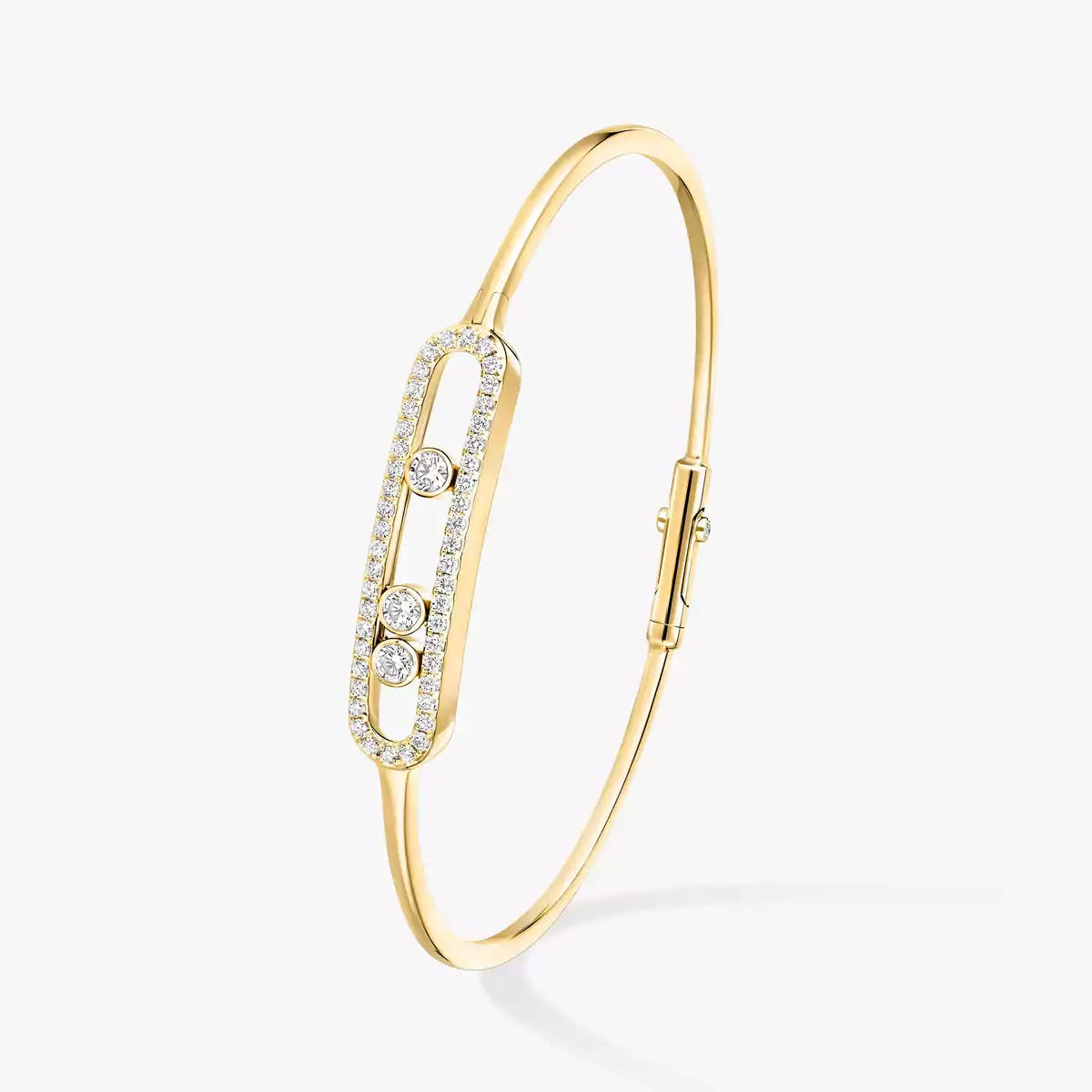 [Amore]Move Pavé Diamond Bangle Bracelet M