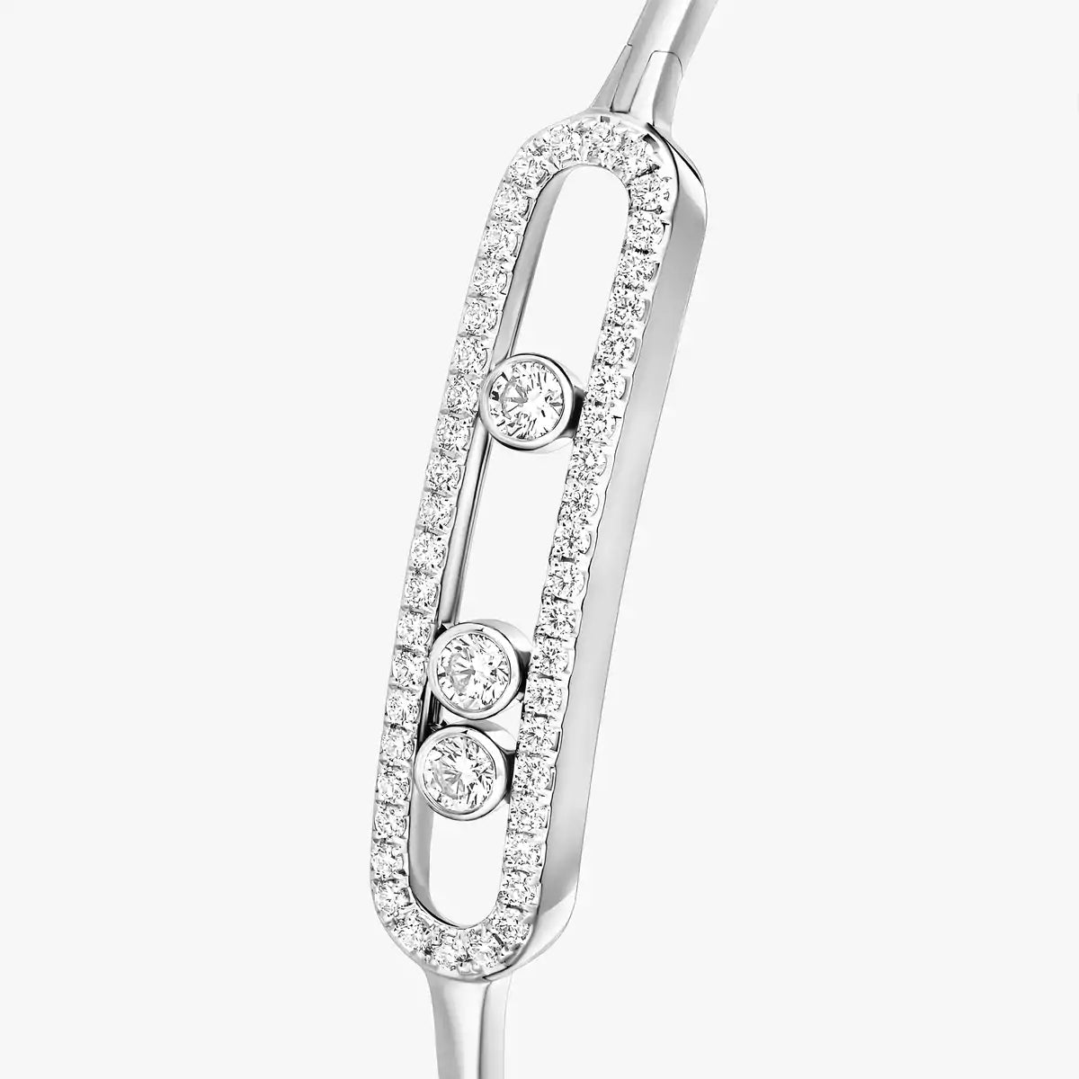 [Amore]Move Pavé Diamond Bangle Bracelet M