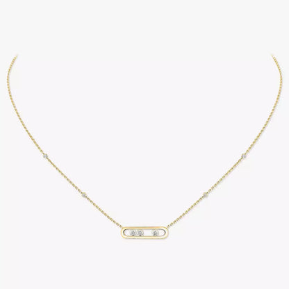 [Amore] Baby Move Gold Diamond Necklace