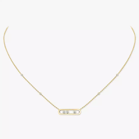 [Amore] Baby Move Gold Diamond Necklace