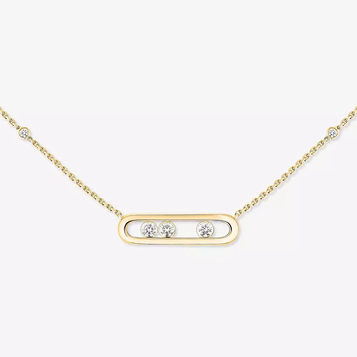 [Amore] Baby Move Gold Diamond Necklace