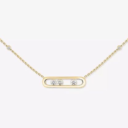 [Amore] Baby Move Gold Diamond Necklace