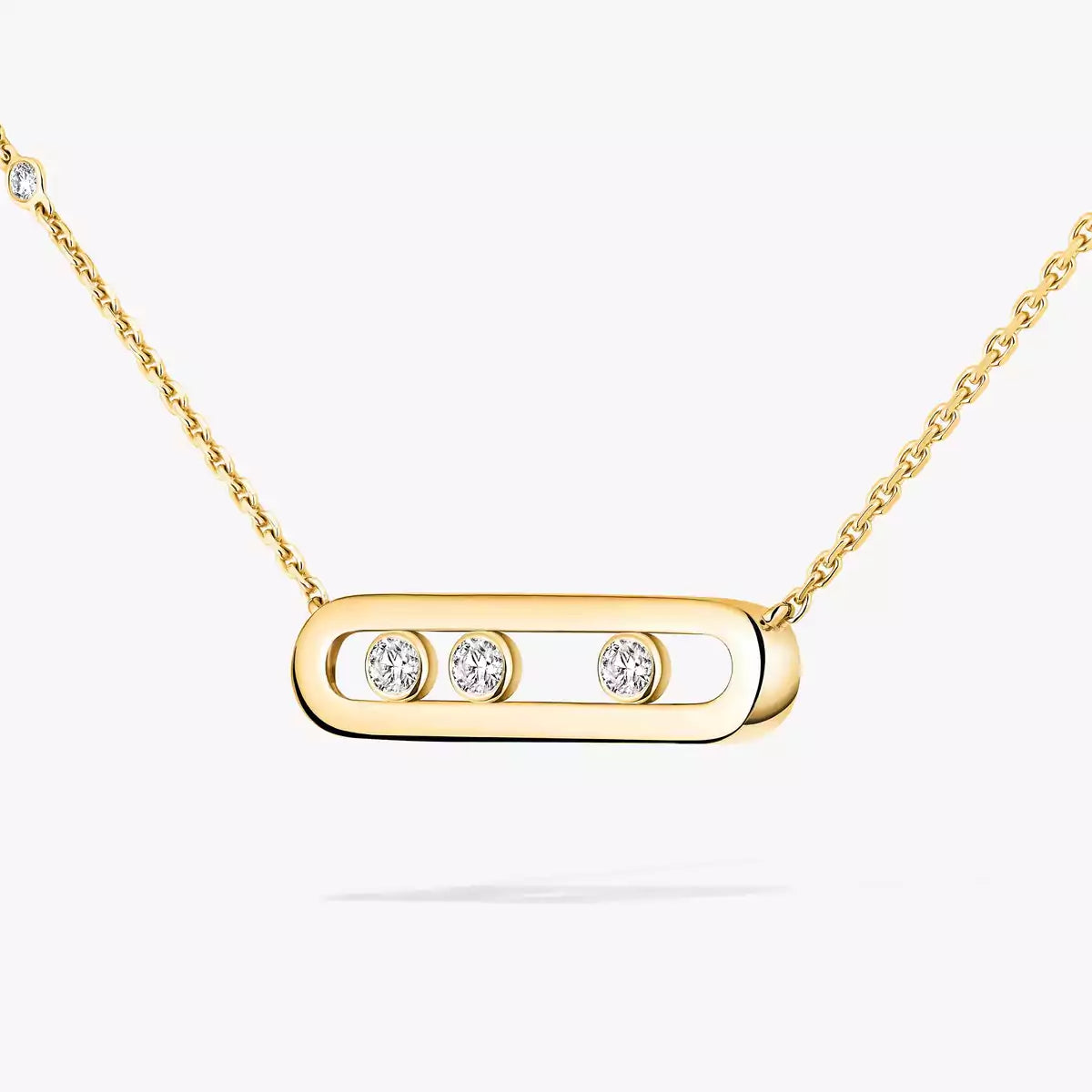 [Amore] Baby Move Gold Diamond Necklace