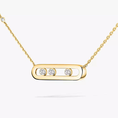 [Amore] Baby Move Gold Diamond Necklace