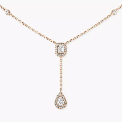 [Amore]Gold Diamond Tie Necklace