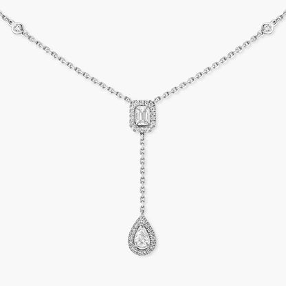 [Amore]Gold Diamond Tie Necklace