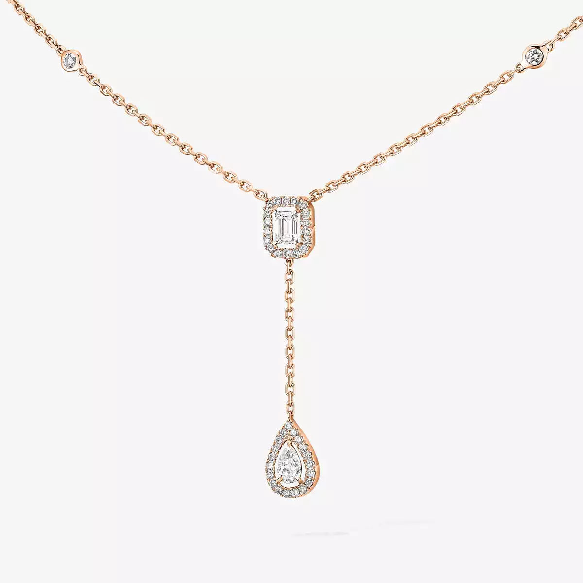 [Amore]Gold Diamond Tie Necklace