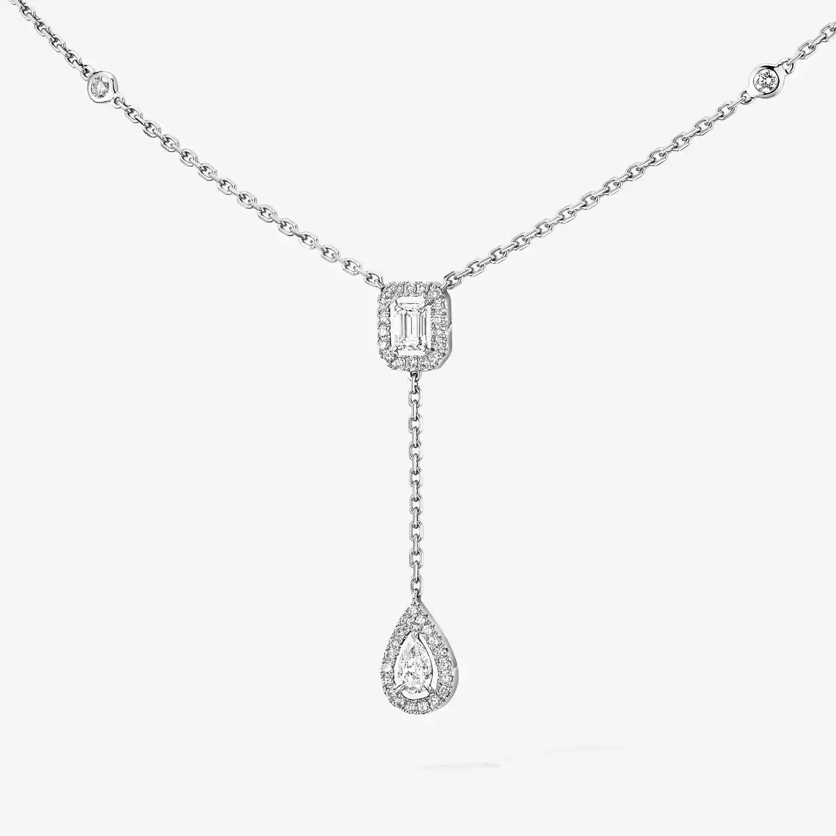 [Amore]Gold Diamond Tie Necklace