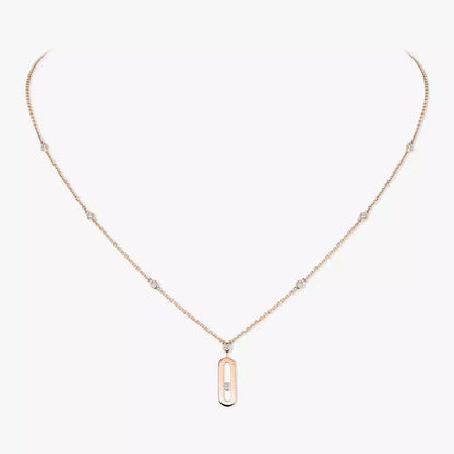 [Amore] Move Uno Gold Diamond Long Necklace