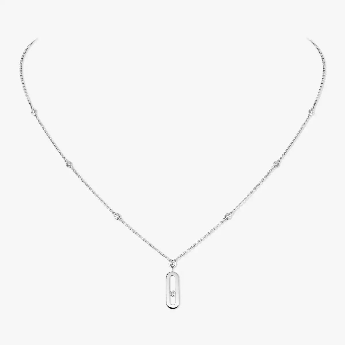 [Amore] Move Uno Gold Diamond Long Necklace