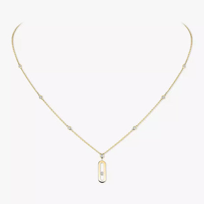 [Amore] Move Uno Gold Diamond Long Necklace