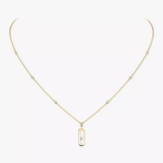 [Amore] Move Uno Gold Diamond Long Necklace