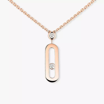 [Amore] Move Uno Gold Diamond Long Necklace