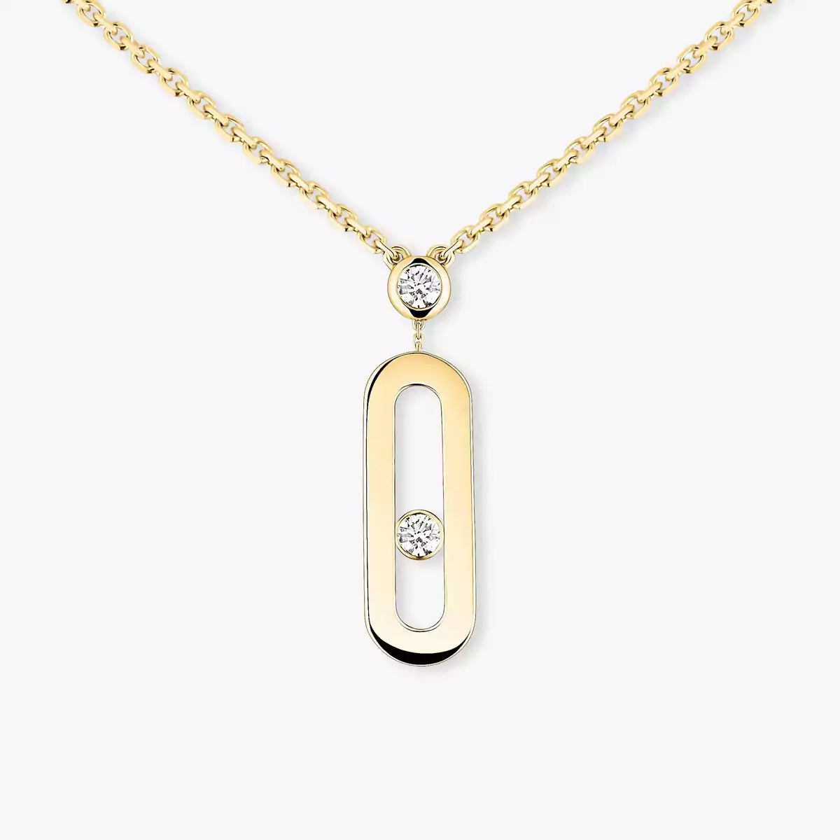 [Amore] Move Uno Gold Diamond Long Necklace
