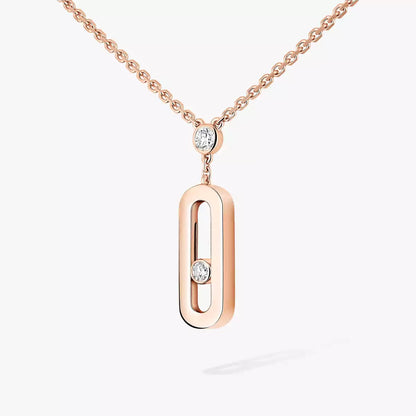 [Amore] Move Uno Gold Diamond Long Necklace
