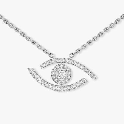 [Amore]Pave_ Diamond Necklace Lucky Eye