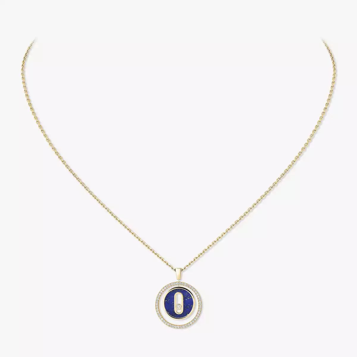 [Amore]Lucky Move Diamond Necklace in Rose Gold and White Mother-of-Pearl