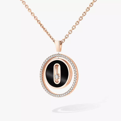 [Amore]Lucky Move Diamond Necklace in Rose Gold and White Mother-of-Pearl