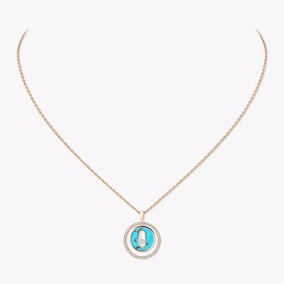 [Amore]Lucky Move Diamond Necklace in Rose Gold and White Mother-of-Pearl