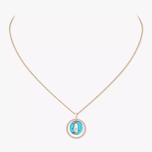 [Amore]Lucky Move Diamond Necklace in Rose Gold and White Mother-of-Pearl